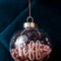 Personalised Pink Name Christmas Decoration Bauble, thumbnail 2 of 8