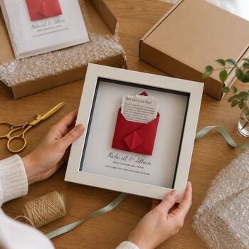Personalised 1st Wedding Anniversary Paper Gift Frame, 2 of 6