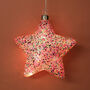 Hanging Pink Glitter LED Star Light, thumbnail 1 of 4