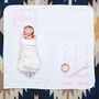 Personalised Floral Baby Milestone Blanket, thumbnail 1 of 3