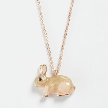 Fable Enamel Rabbit Short Necklace, 3 of 5