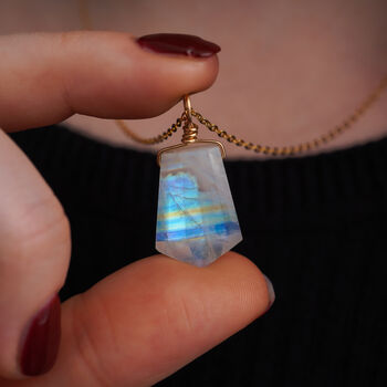 Rainbow Moonstone Necklace, 5 of 10