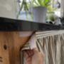 Velcro Sink Skirt, Bespoke Stripy Cabinet Curtains, thumbnail 4 of 5