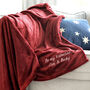 Personalised Red Blanket With Your Own Text, thumbnail 1 of 6