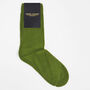 Ribbed Cuff Men's Bed Socks – Green, thumbnail 2 of 2