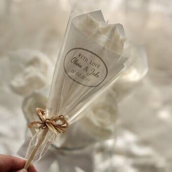 Personalised Wedding Hearts Candles Party Favours, 6 of 9