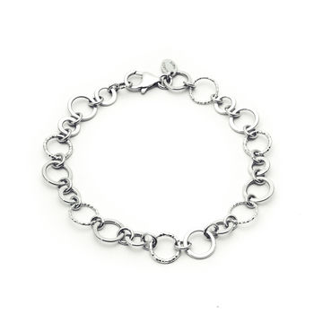 Silver Circle Link Bracelet By Marion Made Jewellery ...