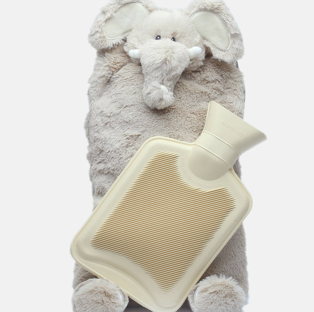 Elephant, Personalised Hot Water Bottle Inc, Gift Boxed By Jomanda Soft