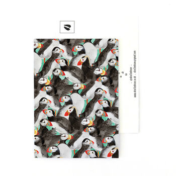 Improbability Of Puffins Print Postcard, 4 of 7