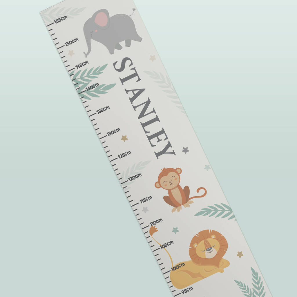 Personalised Animal Height Chart By Uniqueful