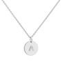 Pembroke Sterling Silver Engraved Disc Necklace, thumbnail 2 of 4