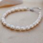 Sterling Silver Baroque Pearl Bracelet, thumbnail 7 of 10