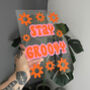 Stay Groovy Clear Acrylic Vinyl Plaque Decor, thumbnail 8 of 9