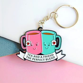 'Tea And A Friend' Keyring, 5 of 7