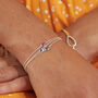 Sapphire And Sterling Silver Gemstone Bracelet, thumbnail 2 of 4