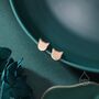 Minimalist Cat Face Stud Earrings In Sterling Silver, thumbnail 6 of 10