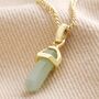Green Aventurine Crystal Point Pendant Necklace, thumbnail 6 of 11