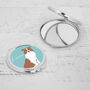 Personalised Border Collie Compact Mirror, thumbnail 2 of 2