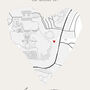 Personalised Wedding Venue Map Heart Print, thumbnail 3 of 4