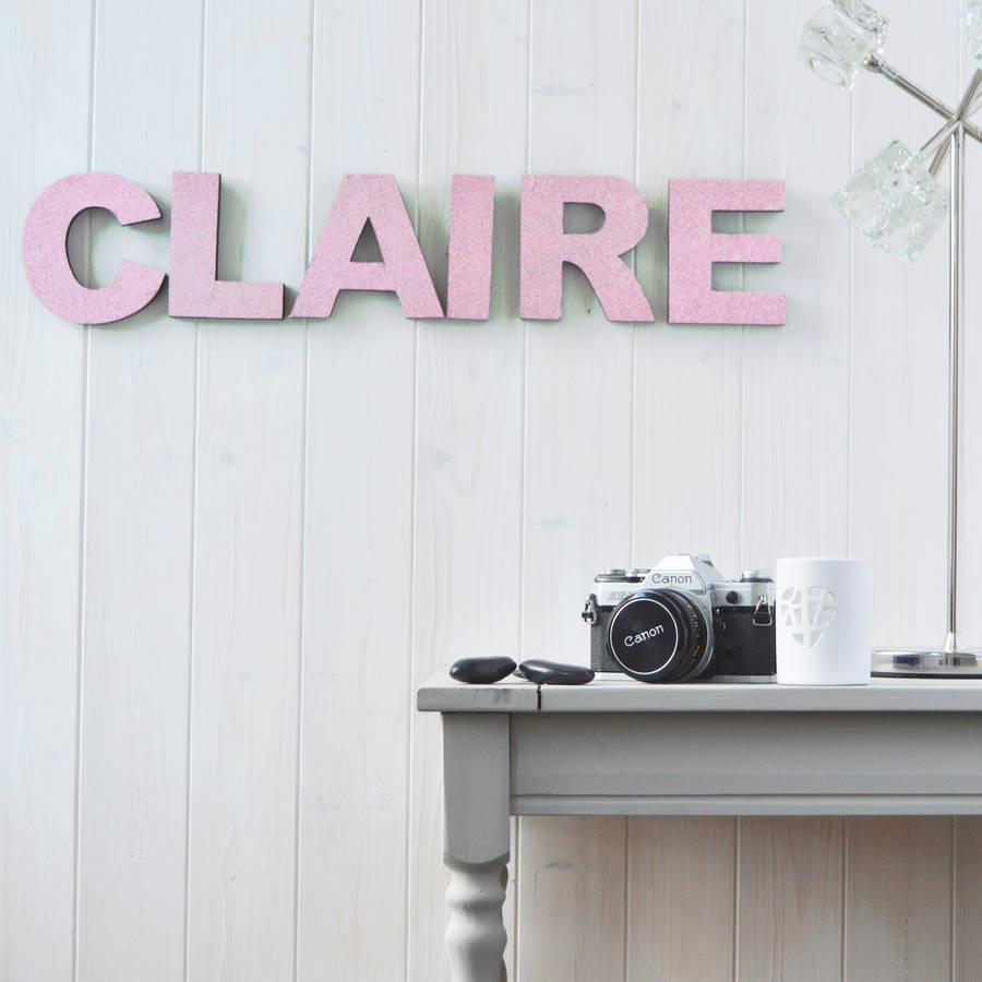 Personalised Glitter Letters By Altered Chic