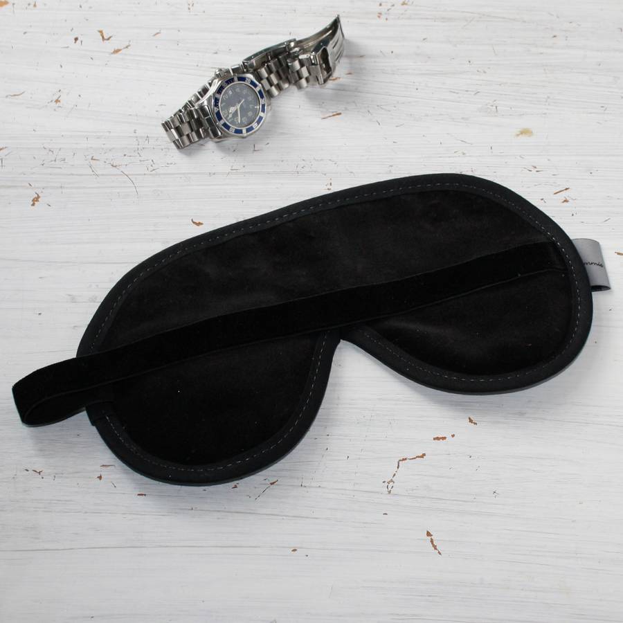Men's Personalised Denim And Gold Sleep Mask By Love Lammie & Co