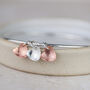 Sterling Silver And Copper Heart Charm Bangle, thumbnail 2 of 5