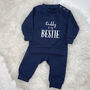 Daddy Is My Bestie Baby Jogger And Sweatshirt Set, thumbnail 1 of 8