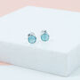 Savanne Sterling Silver And Chalcedony Stud Earrings, thumbnail 1 of 4