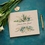 Personalised Book Of Condolence Green Bouquet Design, thumbnail 4 of 9