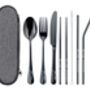 Stainless Steel Travel Cutlery Set With Free Engraving, thumbnail 4 of 12