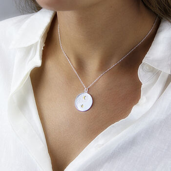 Sterling Silver Sun And Moon Yinyang Coin Necklace, 4 of 7