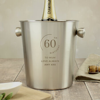 Personalised Date Stainless Steel Ice Bucket – Perfect Wedding Gift, 3 of 5