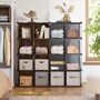 16 Cube Stackable Shoe And Storage Organizer Unit, thumbnail 2 of 11