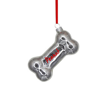 Personalised Dog Bone Christmas Tree Decoration With Gift Box, 4 of 7