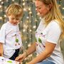 Christmas Matching T Shirt Set With A Child's Drawing, thumbnail 1 of 6