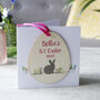 First Easter Rabbit Hanging Decoration And Card, thumbnail 3 of 7