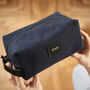 Personalised Leather And Canvas Wash Bag, thumbnail 3 of 9