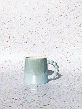 Glazed Pearl Ceramic Mug Blue, 5 of 7