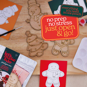 Diy Wooden Christmas Characters Painting Kit For Kids, 6 of 7