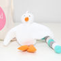 Organic Cotton Bird Toy And Personalised Bag, thumbnail 3 of 4