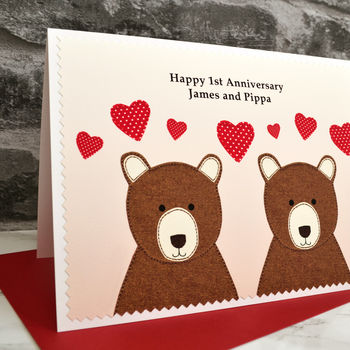 'Bears' Personalised Anniversary Card, 3 of 4