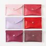 Pink Leather Coin And Card Envelope Purse, thumbnail 1 of 8