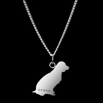 Hallmarked Silver Spaniel Dog Necklace, 3 of 4