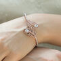 Rhodium, Gold Or Rose Gold Plated Deco Style Bracelet, thumbnail 1 of 12