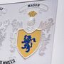 Wedding Coat Of Arms Embroidered Double Family Crest, thumbnail 2 of 7