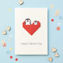 Daddy And Me Animal Origami Heart Card, thumbnail 1 of 6