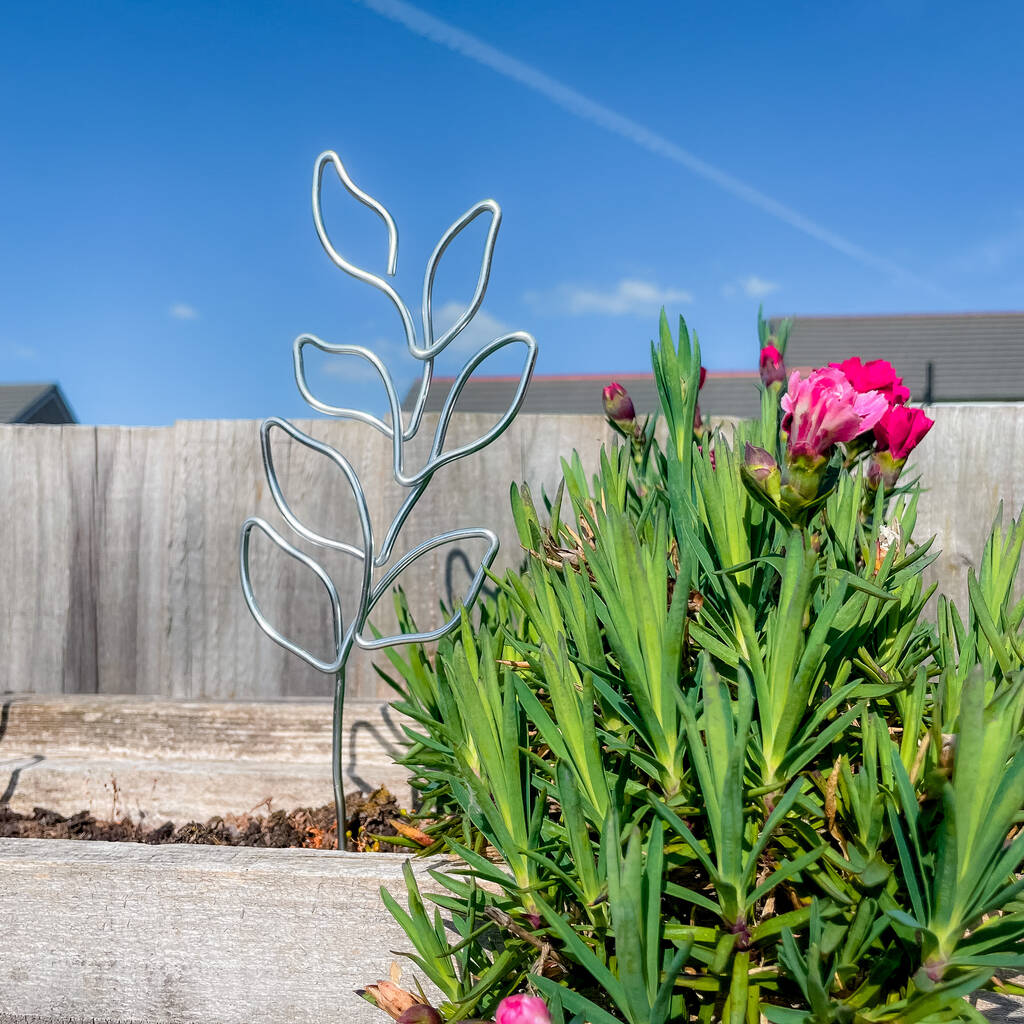 Decorative Leaves Plant Pot Stick By Briar Rose Wire