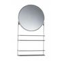 Gold Or Silver Circular Bathroom Mirror With Shelves, thumbnail 2 of 2