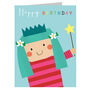 Mini Blue Birthday Girl Card, thumbnail 3 of 4