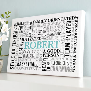 Personalised Word Cloud Typographic Art, 6 of 9